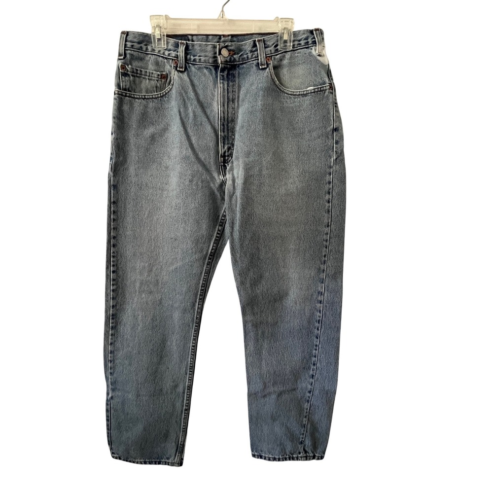 VTG 90's Levi 505 Regular Fit Straight Leg Blue Jeans Men 36x30 Canada FLAW